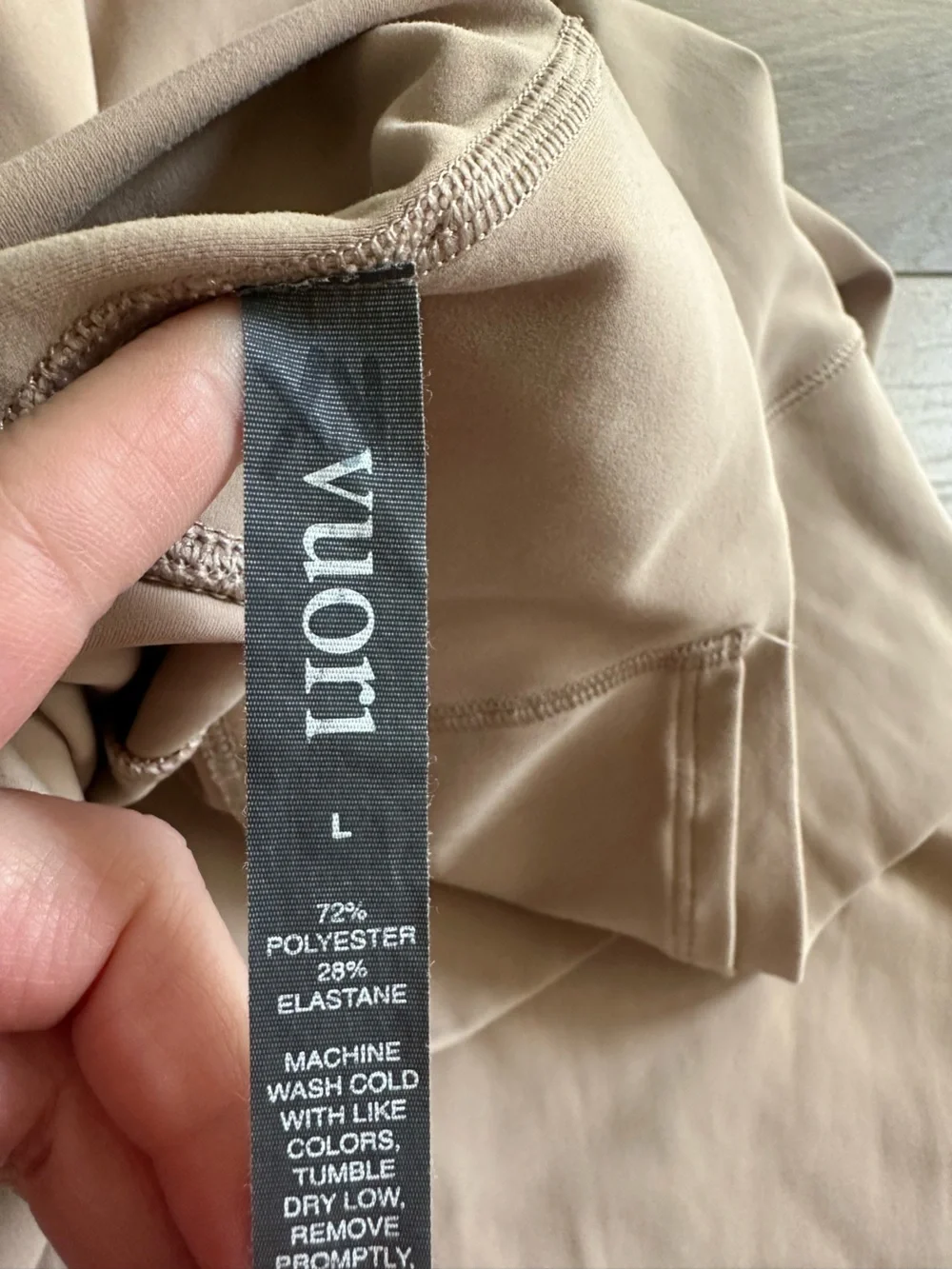 Vuori Light Beige Wide Leg Flare Leggings
